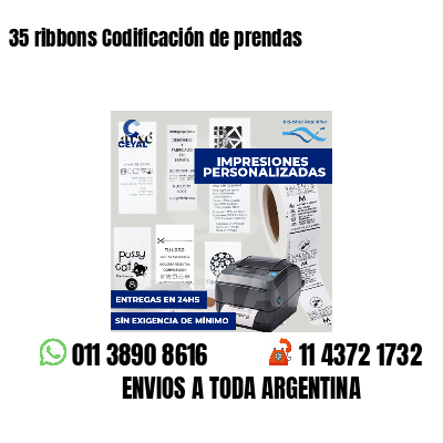35 ribbons Codificación de prendas