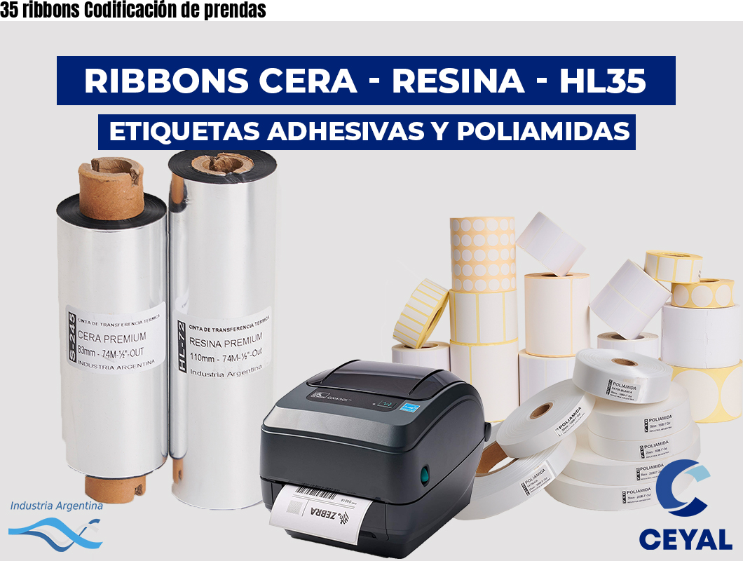 35 ribbons Codificación de prendas