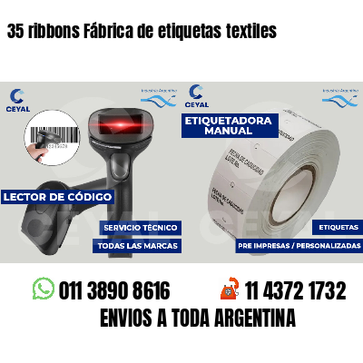35 ribbons Fábrica de etiquetas textiles