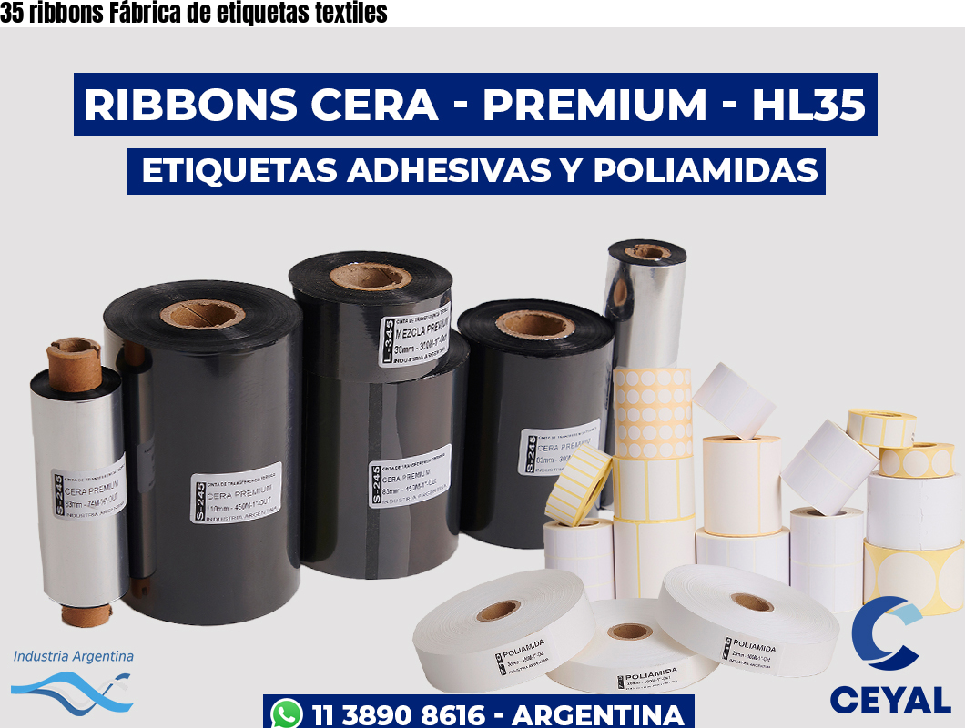 35 ribbons Fábrica de etiquetas textiles