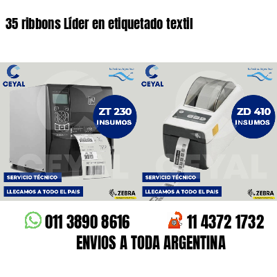 35 ribbons Líder en etiquetado textil