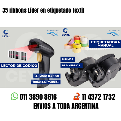 35 ribbons Líder en etiquetado textil