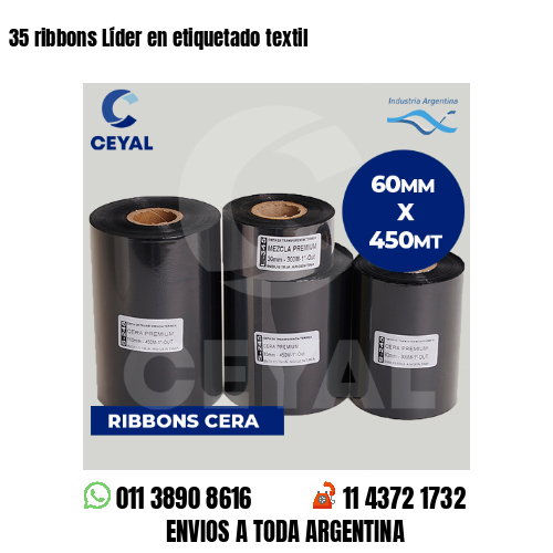 35 ribbons Líder en etiquetado textil