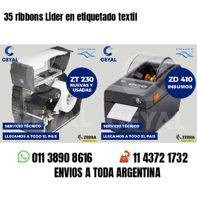 35 ribbons Líder en etiquetado textil