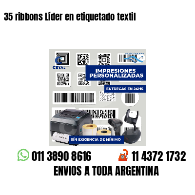 35 ribbons Líder en etiquetado textil