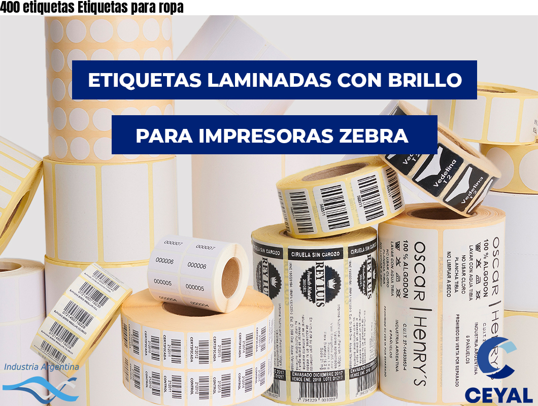 400 etiquetas Etiquetas para ropa