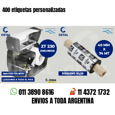400 etiquetas personalizadas