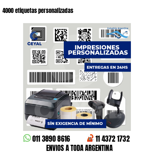 4000 etiquetas personalizadas