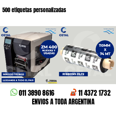 500 etiquetas personalizadas