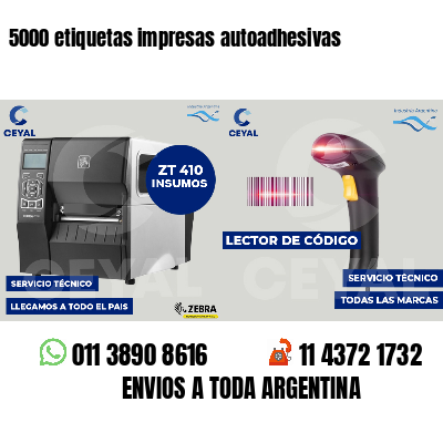 5000 etiquetas impresas autoadhesivas