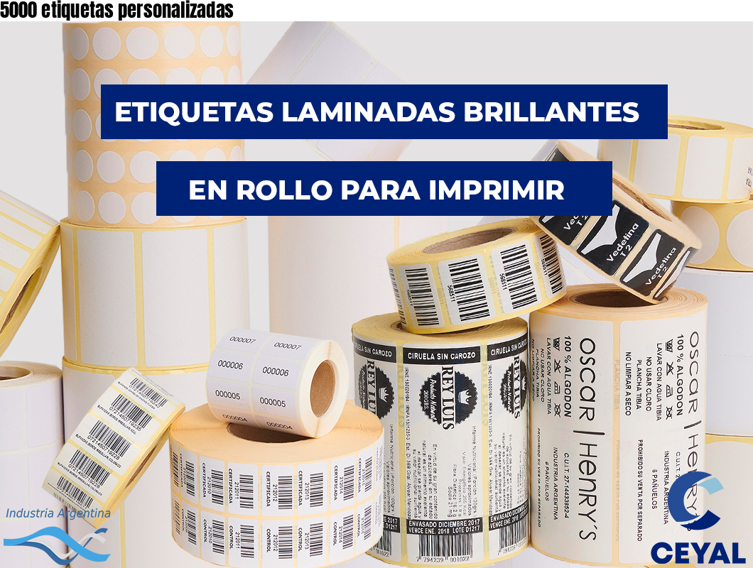 5000 etiquetas personalizadas