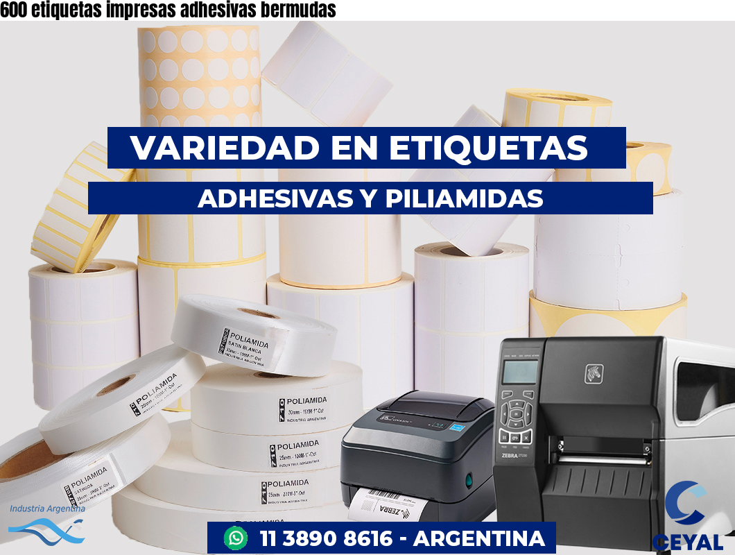 600 etiquetas impresas adhesivas bermudas