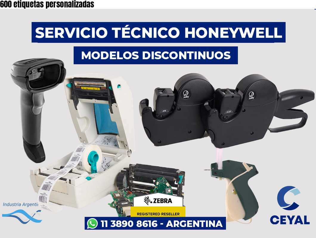 600 etiquetas personalizadas