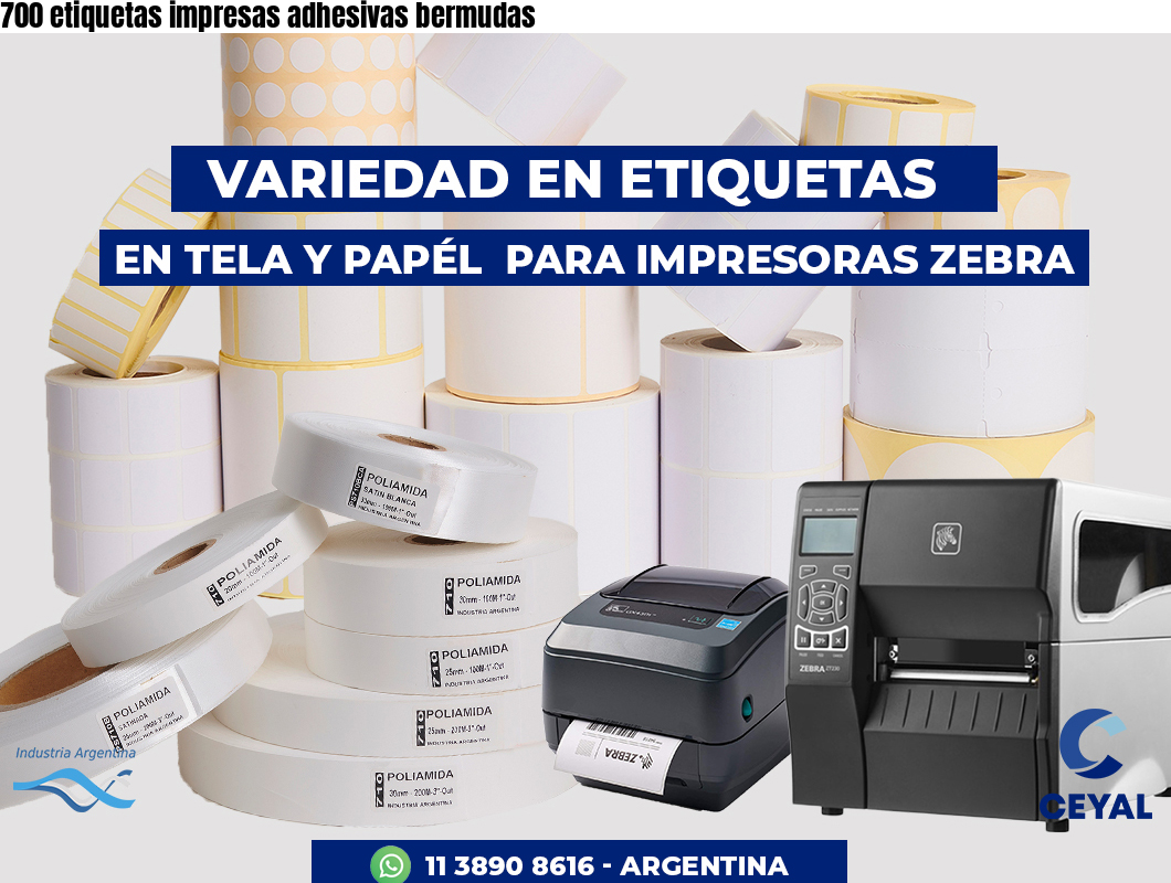 700 etiquetas impresas adhesivas bermudas