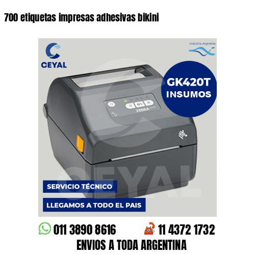700 etiquetas impresas adhesivas bikini