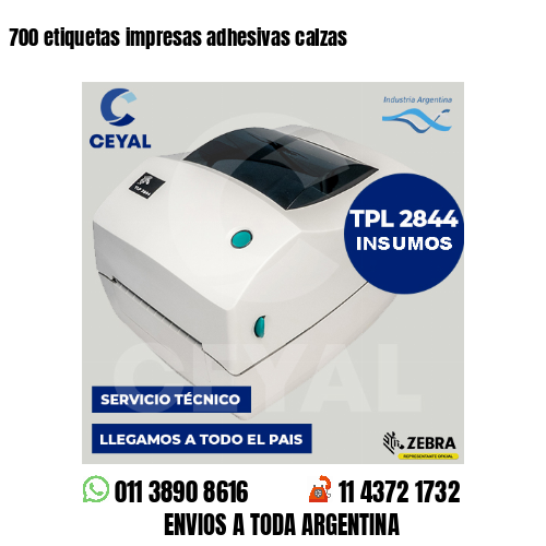 700 etiquetas impresas adhesivas calzas