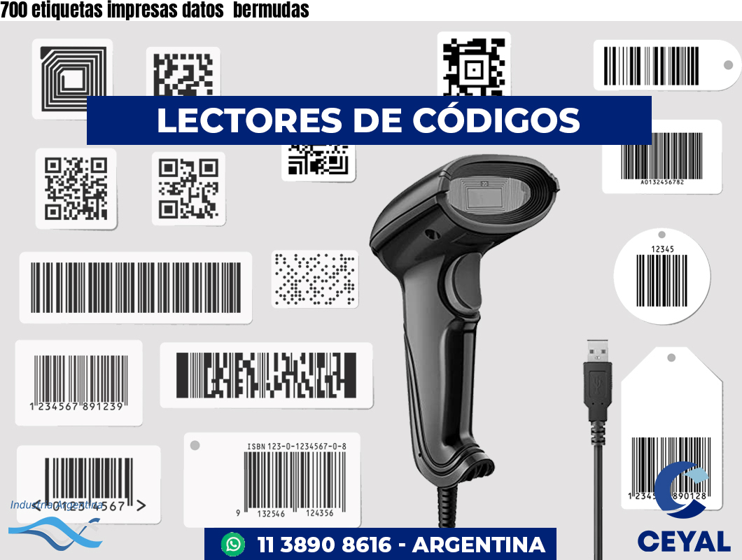700 etiquetas impresas datos  bermudas