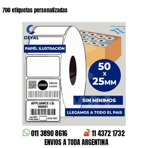 700 etiquetas personalizadas