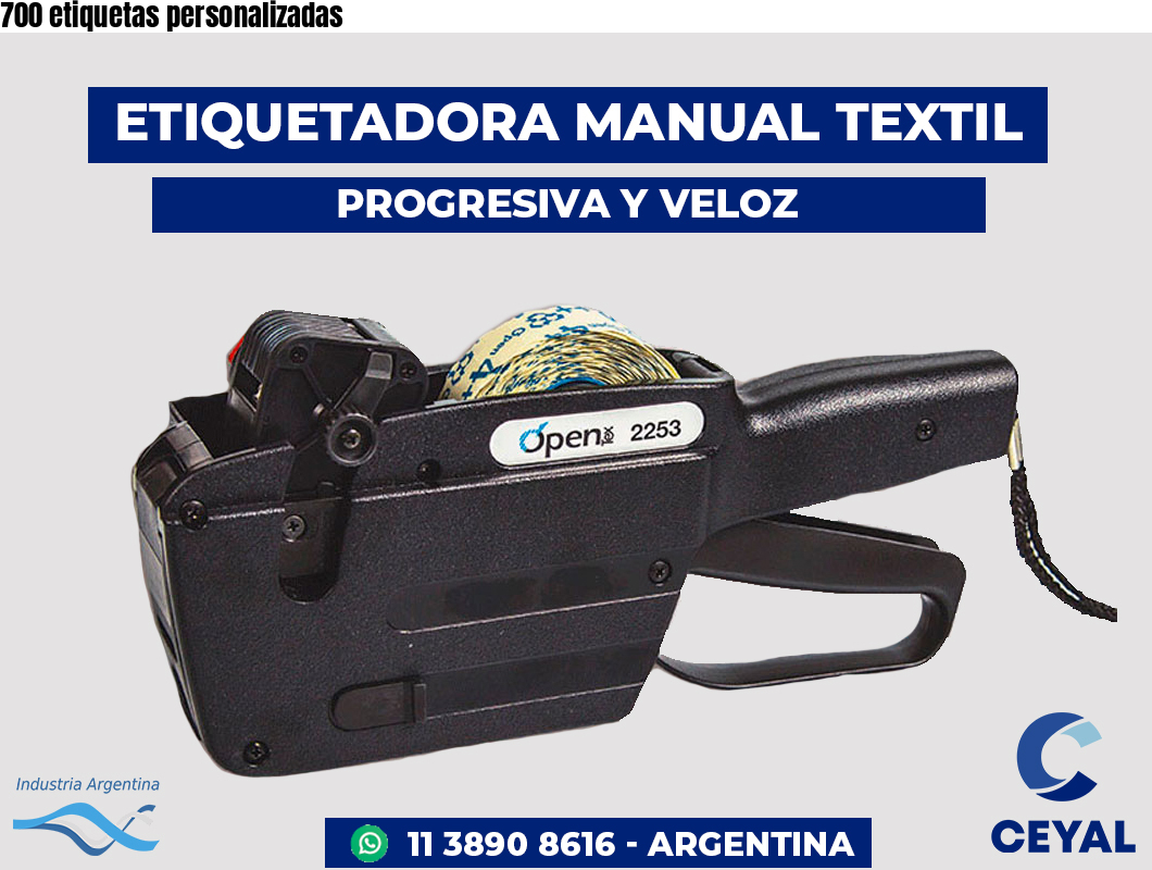 700 etiquetas personalizadas