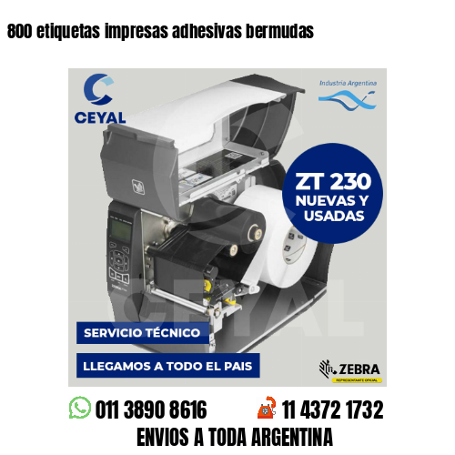 800 etiquetas impresas adhesivas bermudas