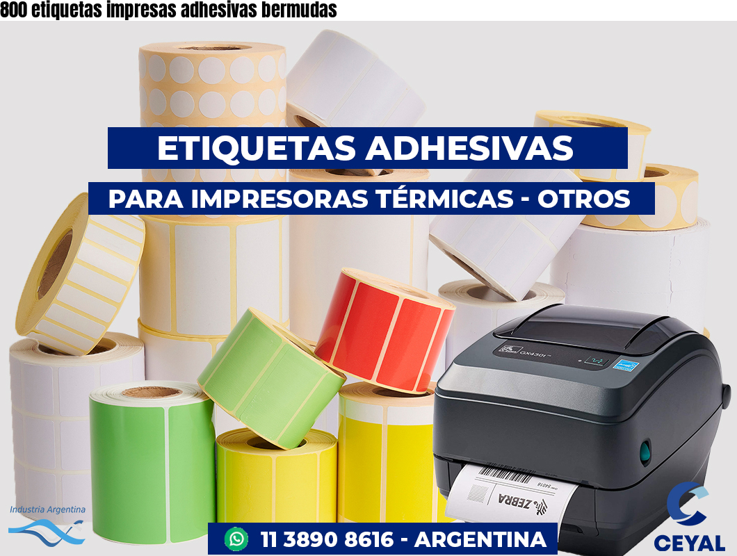 800 etiquetas impresas adhesivas bermudas
