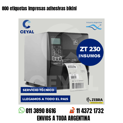 800 etiquetas impresas adhesivas bikini