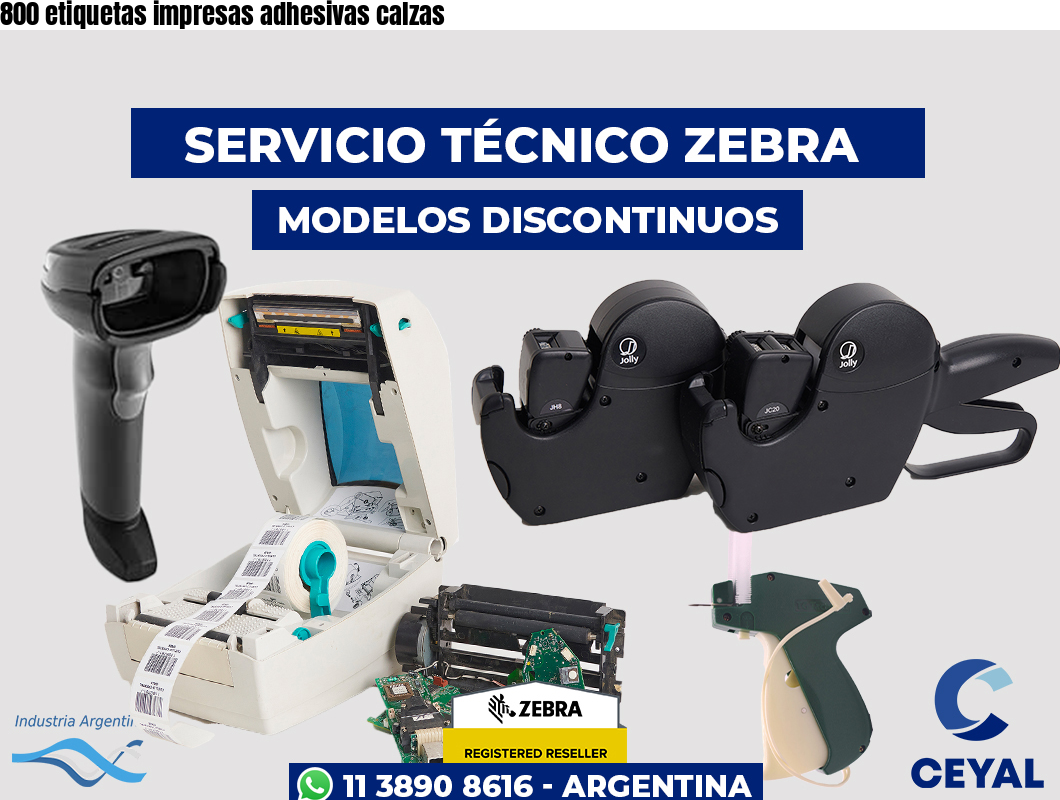 800 etiquetas impresas adhesivas calzas