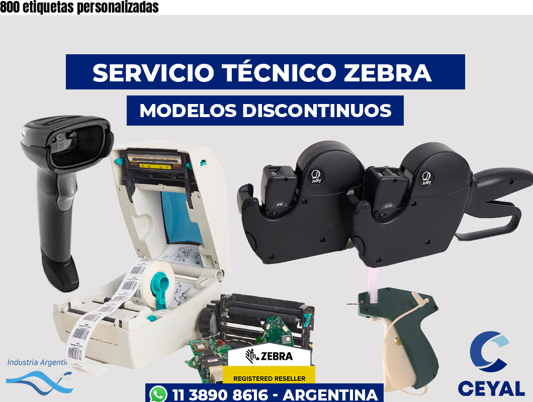 800 etiquetas personalizadas