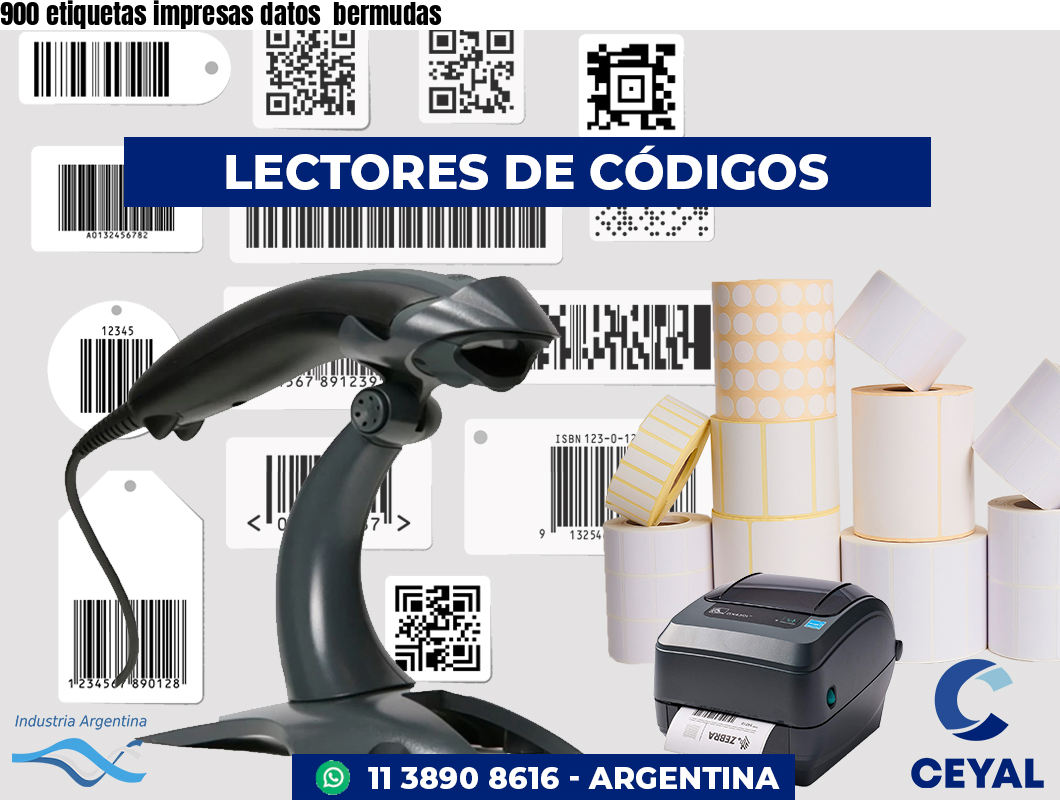 900 etiquetas impresas datos  bermudas