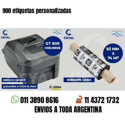 900 etiquetas personalizadas