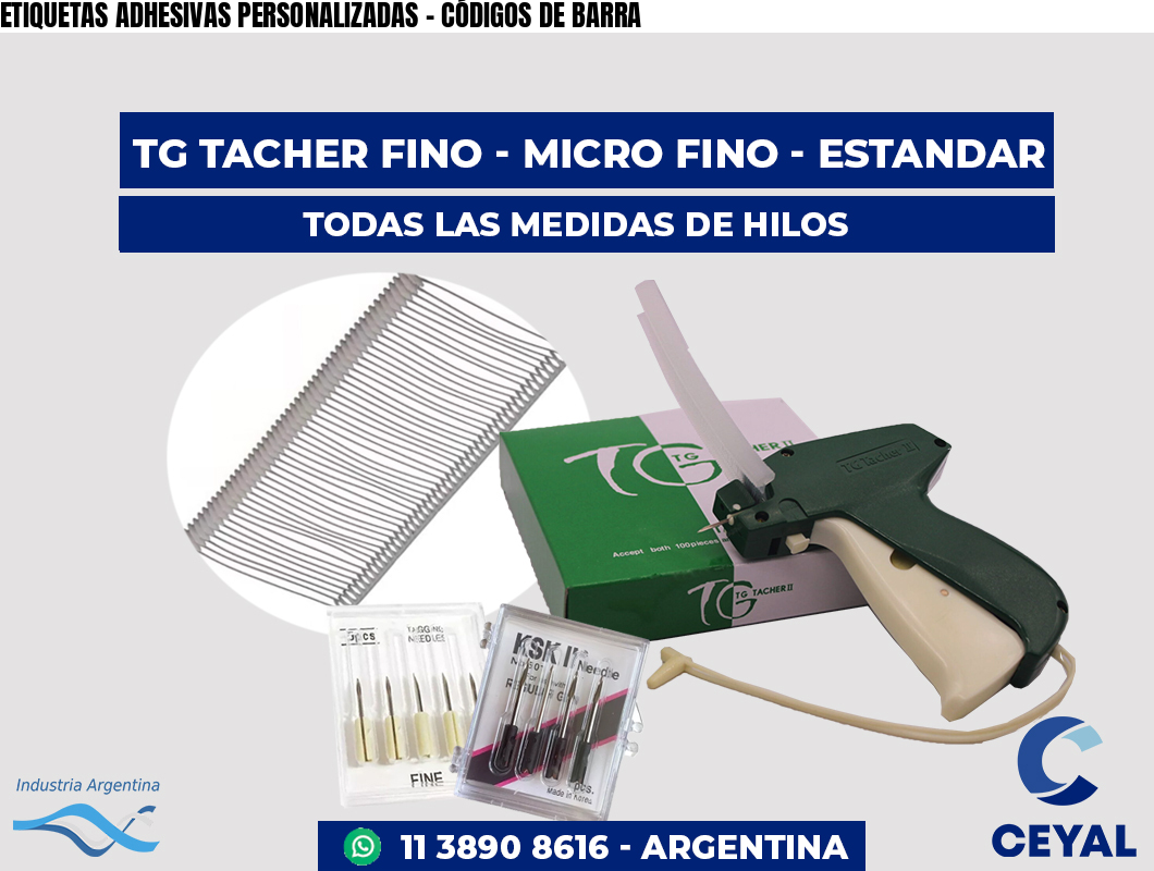 ETIQUETAS ADHESIVAS PERSONALIZADAS - CÓDIGOS DE BARRA