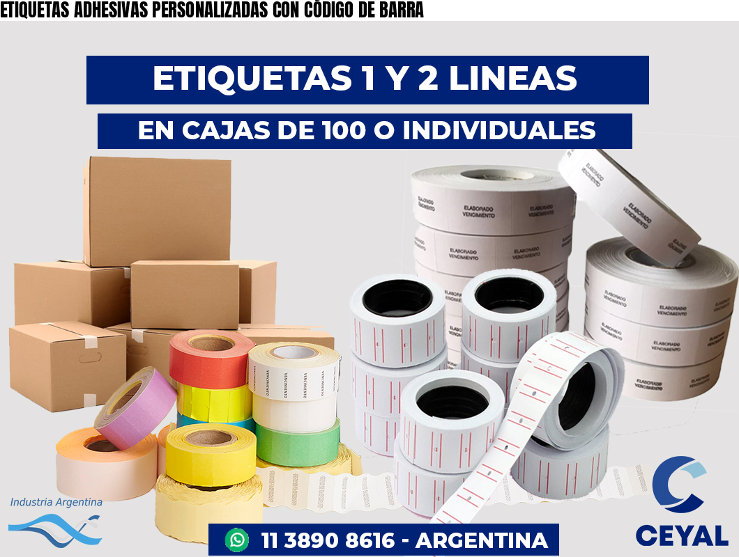 ETIQUETAS ADHESIVAS PERSONALIZADAS CON CÓDIGO DE BARRA