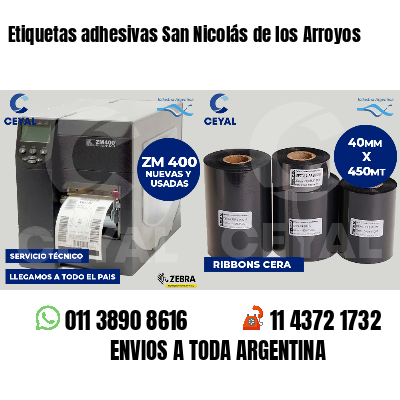 Etiquetas adhesivas San Nicolás de los Arroyos