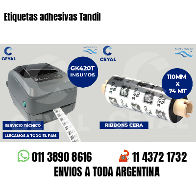 Etiquetas adhesivas Tandil