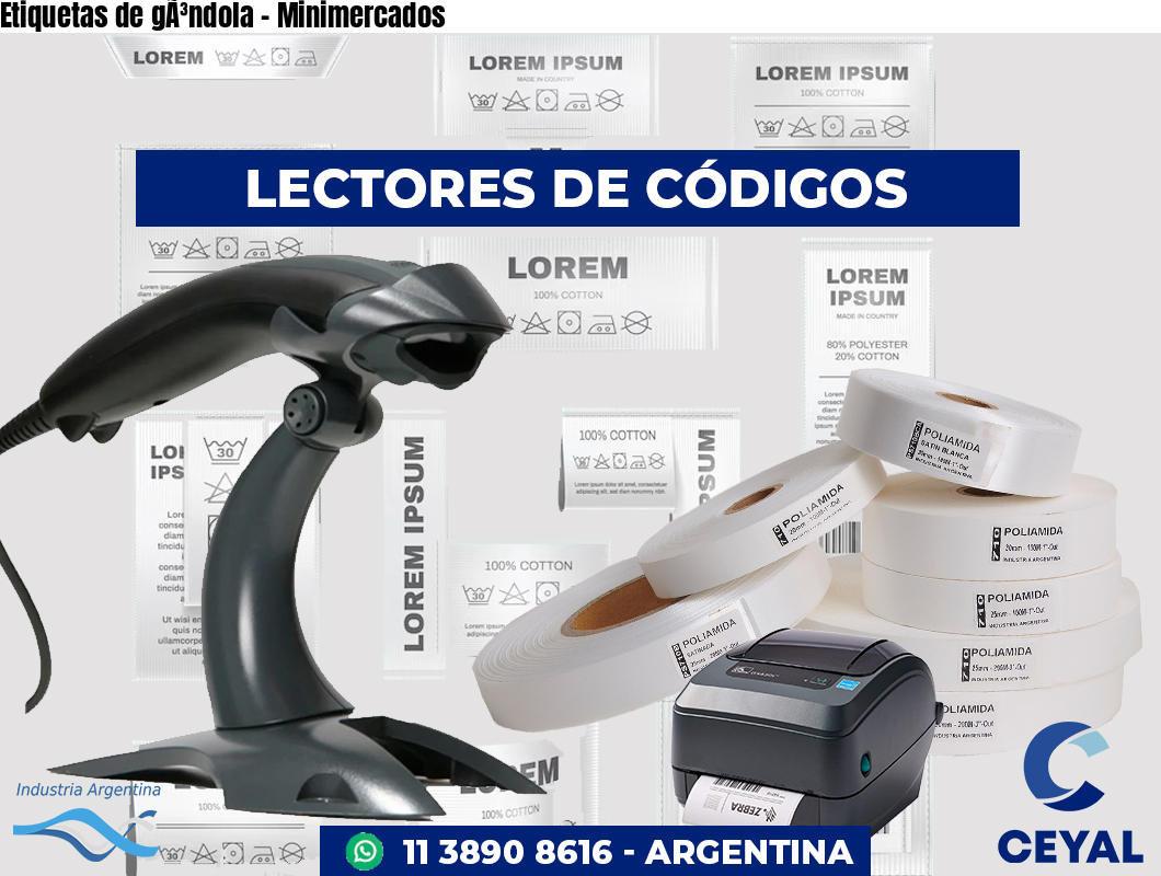 Etiquetas de gÃ³ndola - Minimercados