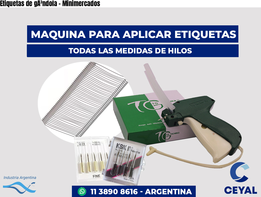 Etiquetas de gÃ³ndola - Minimercados