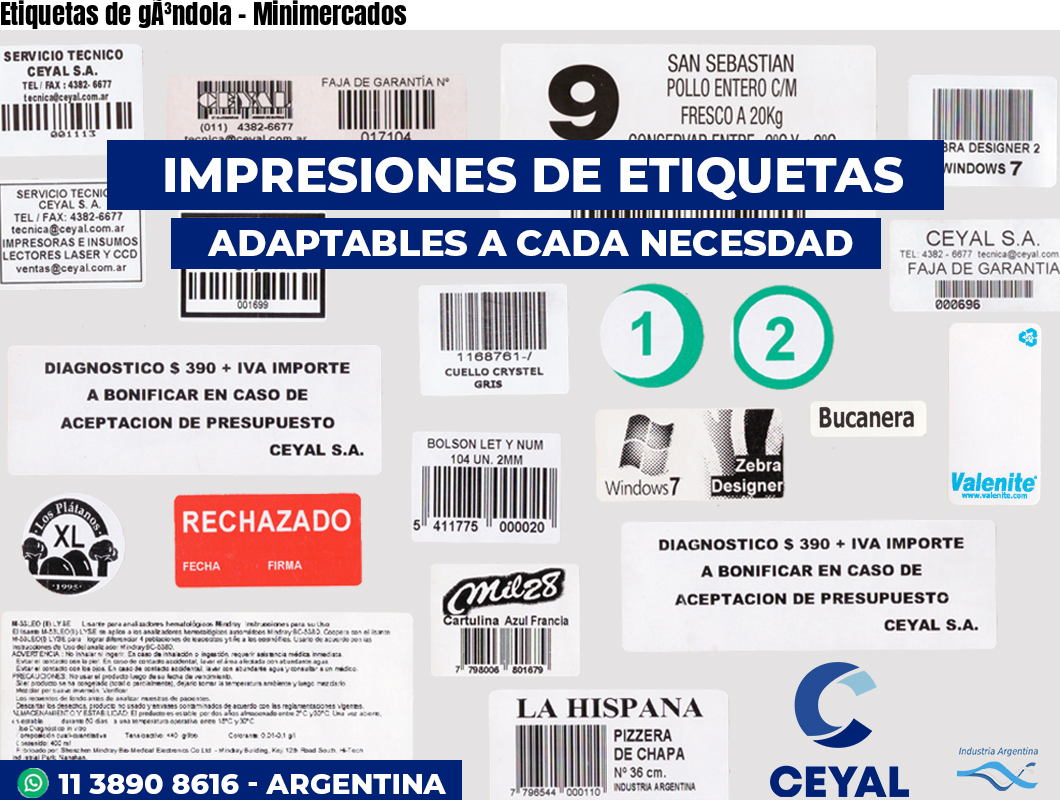 Etiquetas de gÃ³ndola – Minimercados