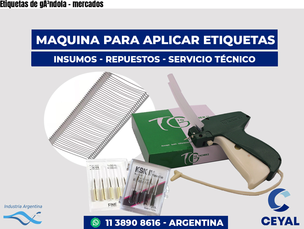 Etiquetas de gÃ³ndola - mercados