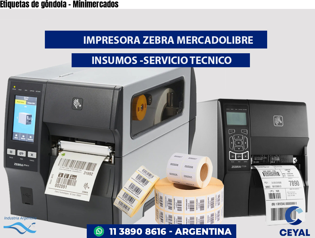 Etiquetas de góndola - Minimercados