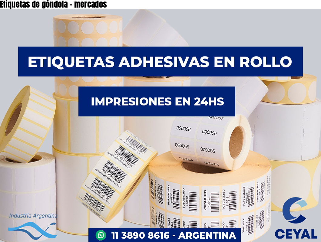 Etiquetas de góndola – mercados
