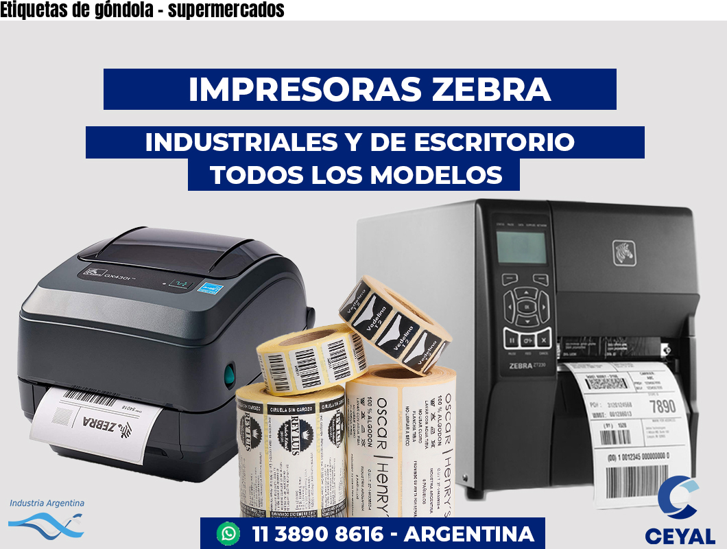 Etiquetas de góndola - supermercados