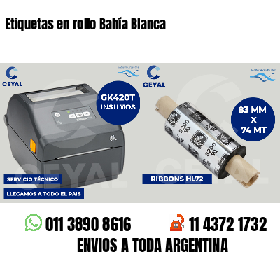 Etiquetas en rollo Bahía Blanca