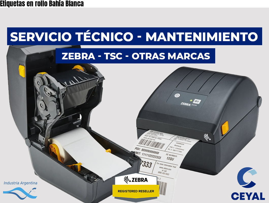 Etiquetas en rollo Bahía Blanca