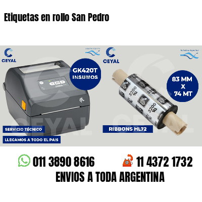 Etiquetas en rollo San Pedro