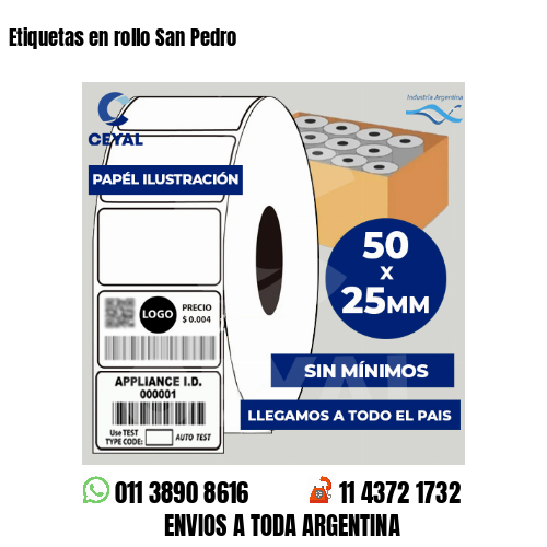 Etiquetas en rollo San Pedro