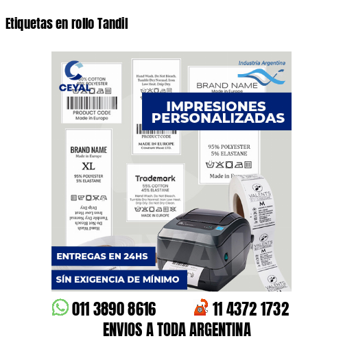 Etiquetas en rollo Tandil