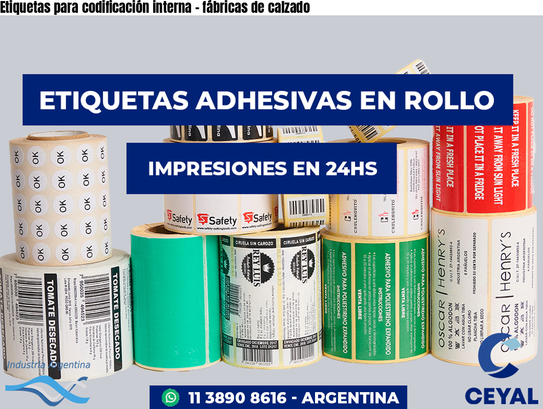 Etiquetas para codificación interna – fábricas de calzado