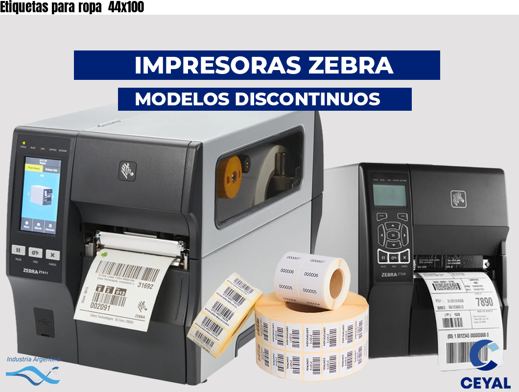 Etiquetas para ropa  44x100