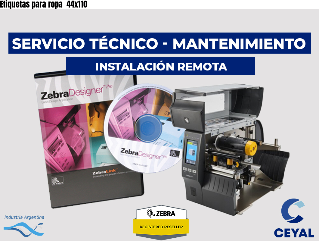 Etiquetas para ropa  44x110