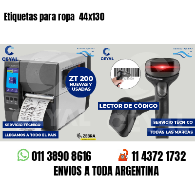 Etiquetas para ropa  44x130